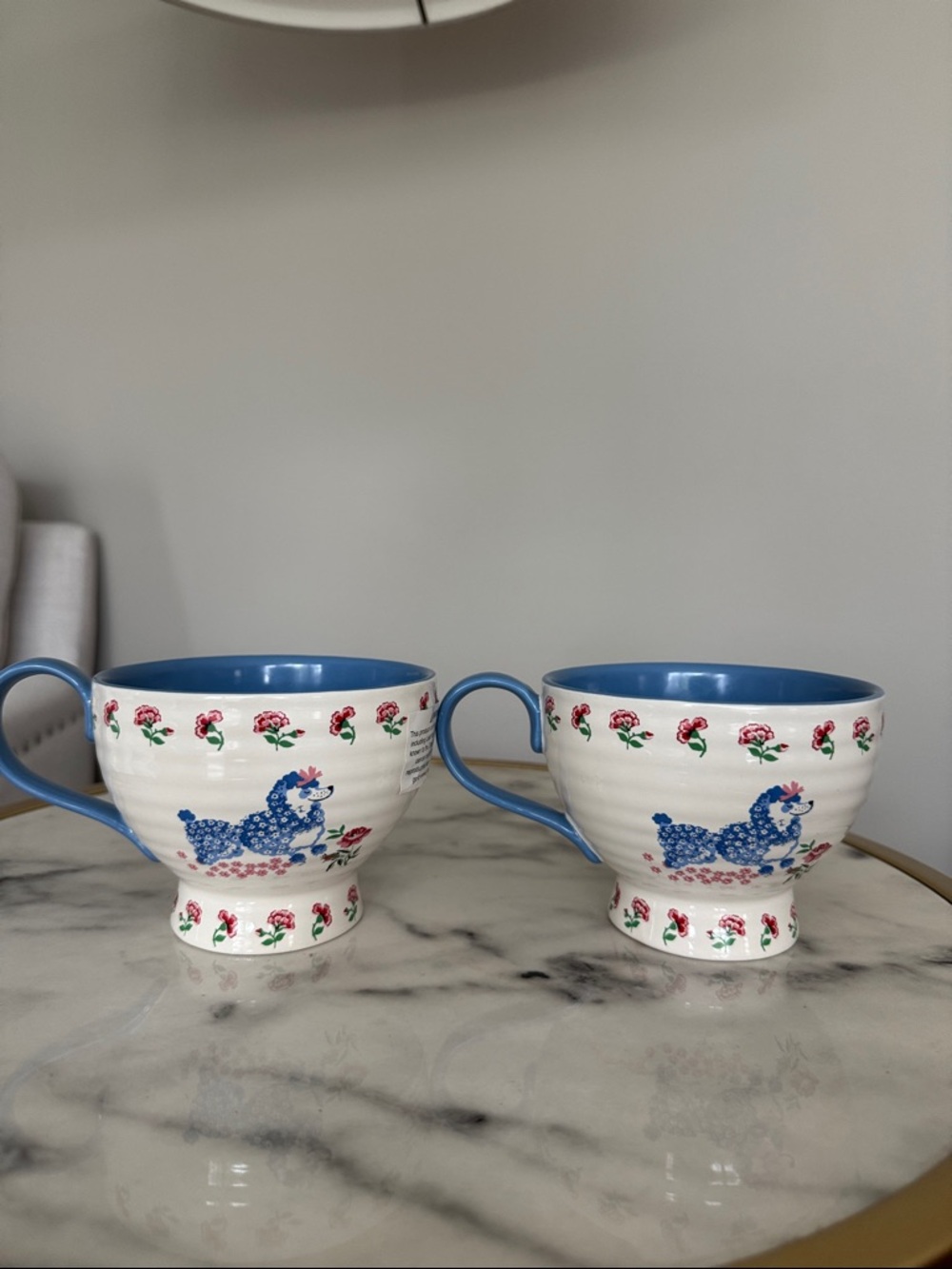 NWT Darling Cath Kidston Mug ~ Adorable Dogs & Poodle Design 11.5 oz